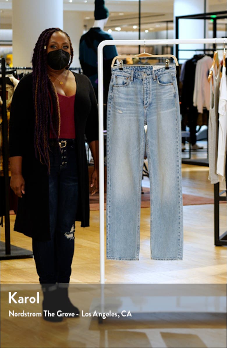 Alex Ripped High Waist Straight Leg Jeans, sales video thumbnail