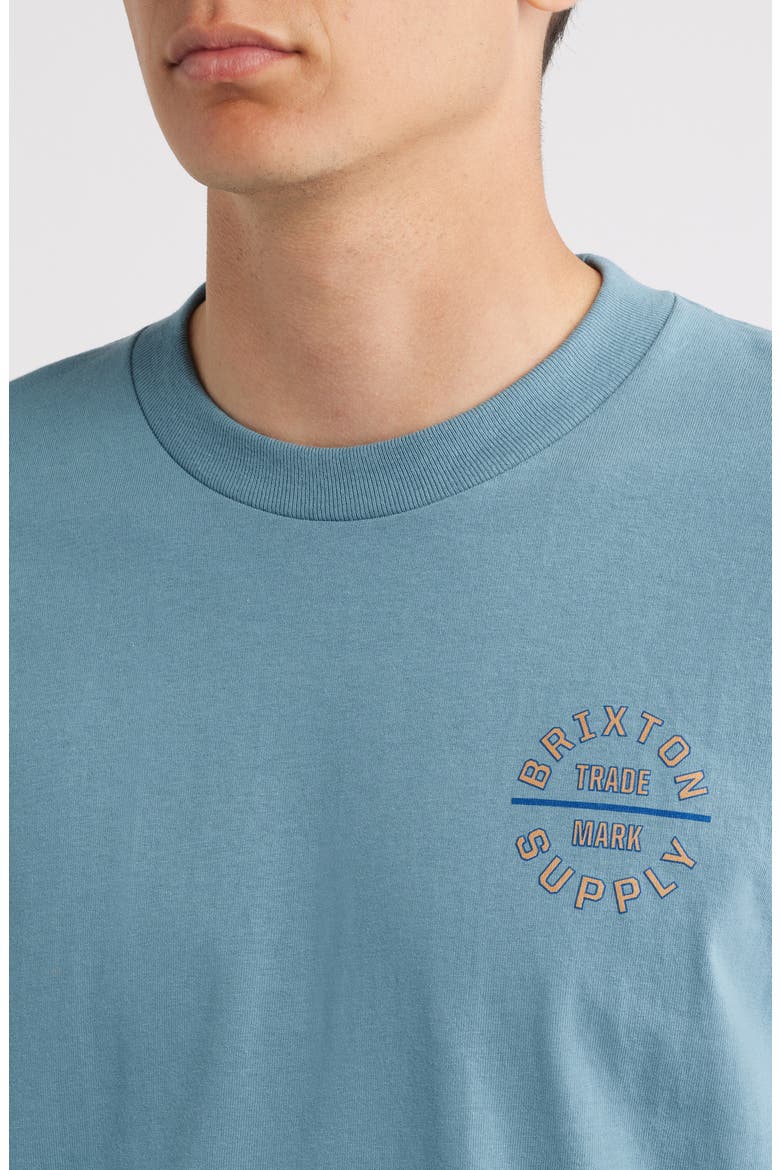 Oath V Cotton Logo Graphic T-Shirt, Alternate, color, OCEAN BREEZE/LIGHT BROWN/BLACK