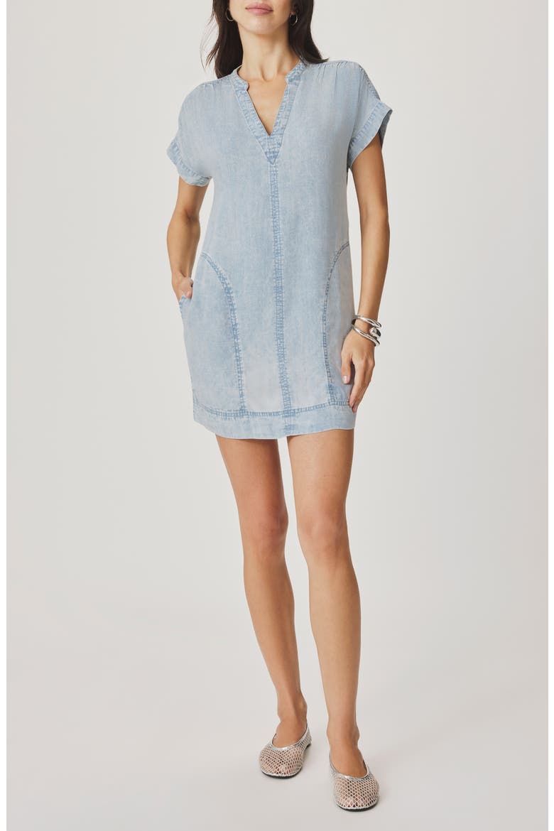 Ivy Denim Minidress, Main, color, BLEACHED INDIGO BLUE