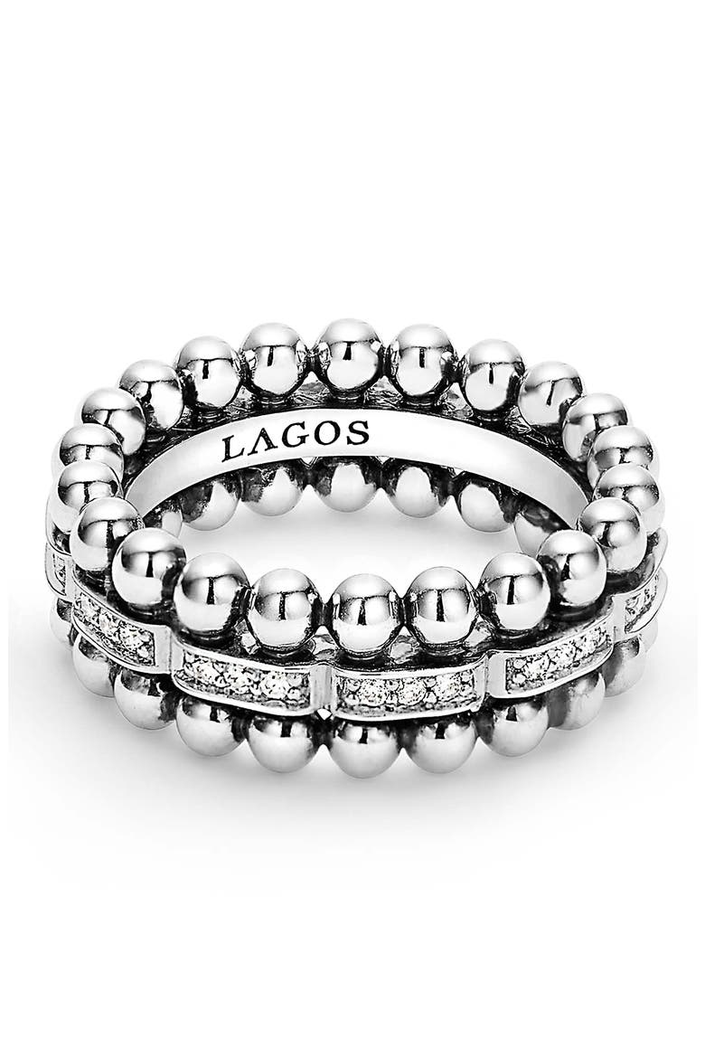 Caviar Spark Diamond Band Ring, Alternate, color, SILVER/ DIAMOND