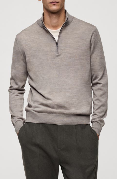 Wool Quarter Zip Sweater