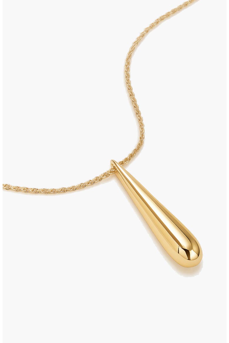 Eos Teardrop Necklace, Alternate, color, Gold
