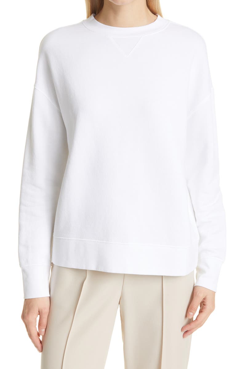 Vince Essential Relaxed Cotton Sweatshirt, Main, color,