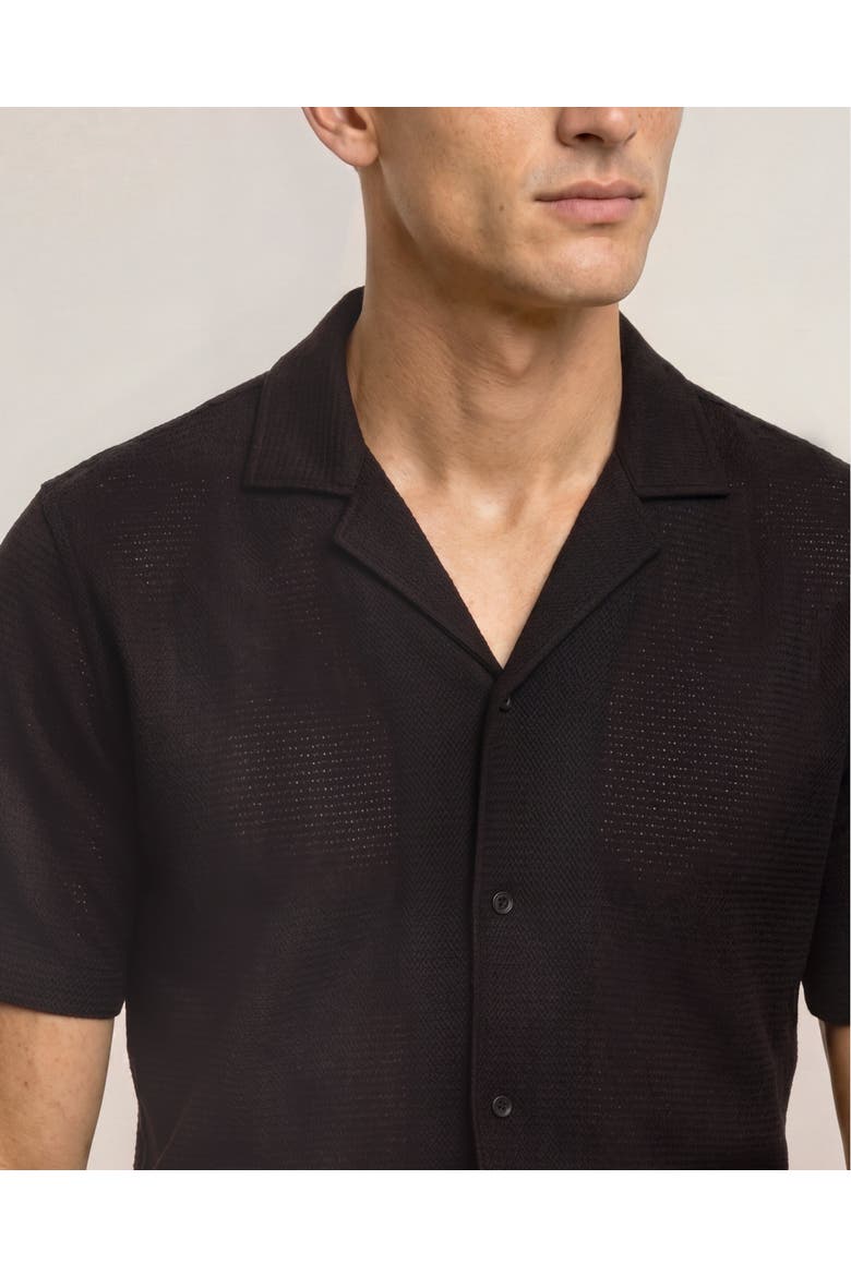 Maitan Linen Short Sleeve Shirt, Alternate, color, Espresso