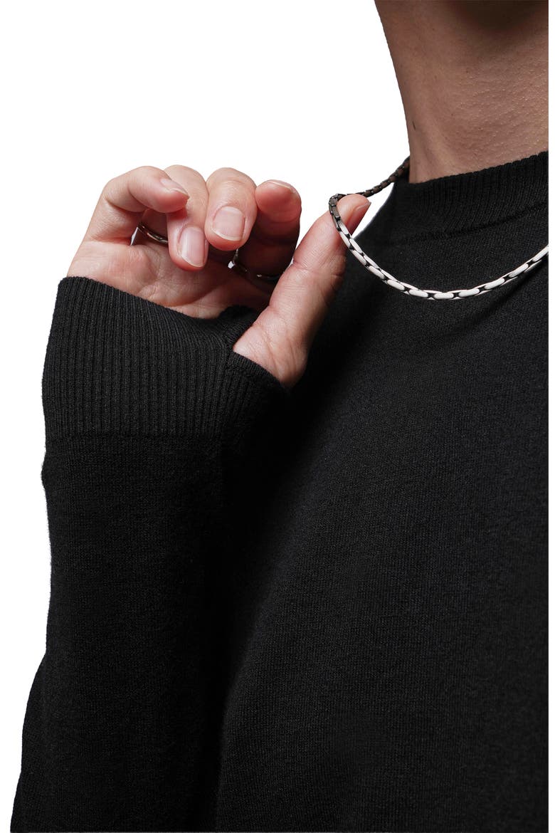 The Everyday Crew Neck Sweater, Alternate, color, BLACK