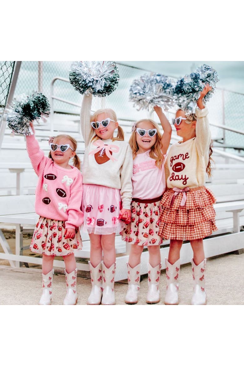 Bow Football Sequin Tutu, Alternate, color, Ballet Pink