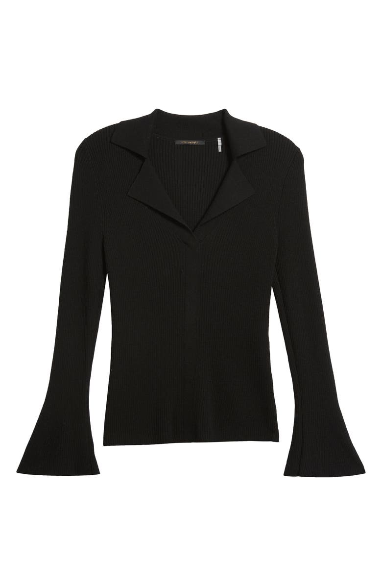 KOBI HALPERIN Collar Wool Rib Sweater, Alternate, color, 