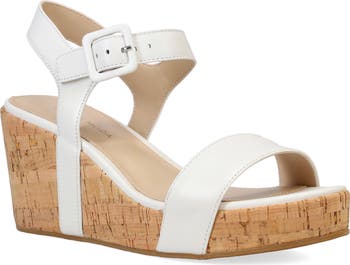Pelle Moda Wiltz Ankle Strap Platform Wedge Sandal (Women