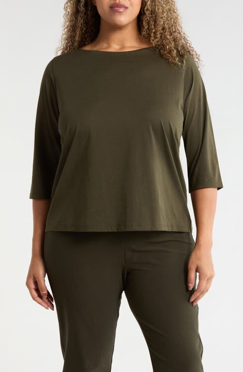 Bateau Neck Organic Cotton Top