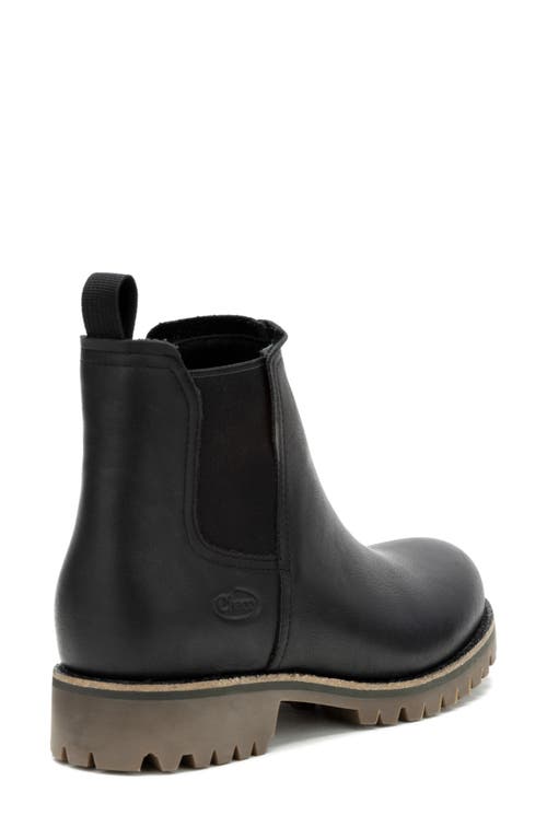 Chaco Fields Waterproof Chelsea Boot In True Black