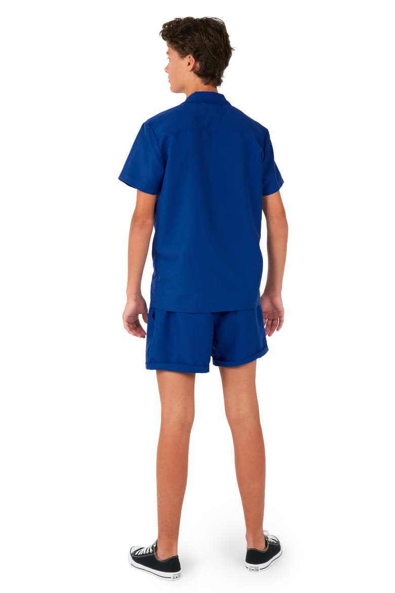 Kids' Navy Royale Camp Shirt & Shorts Set, Alternate, color, NAVY
