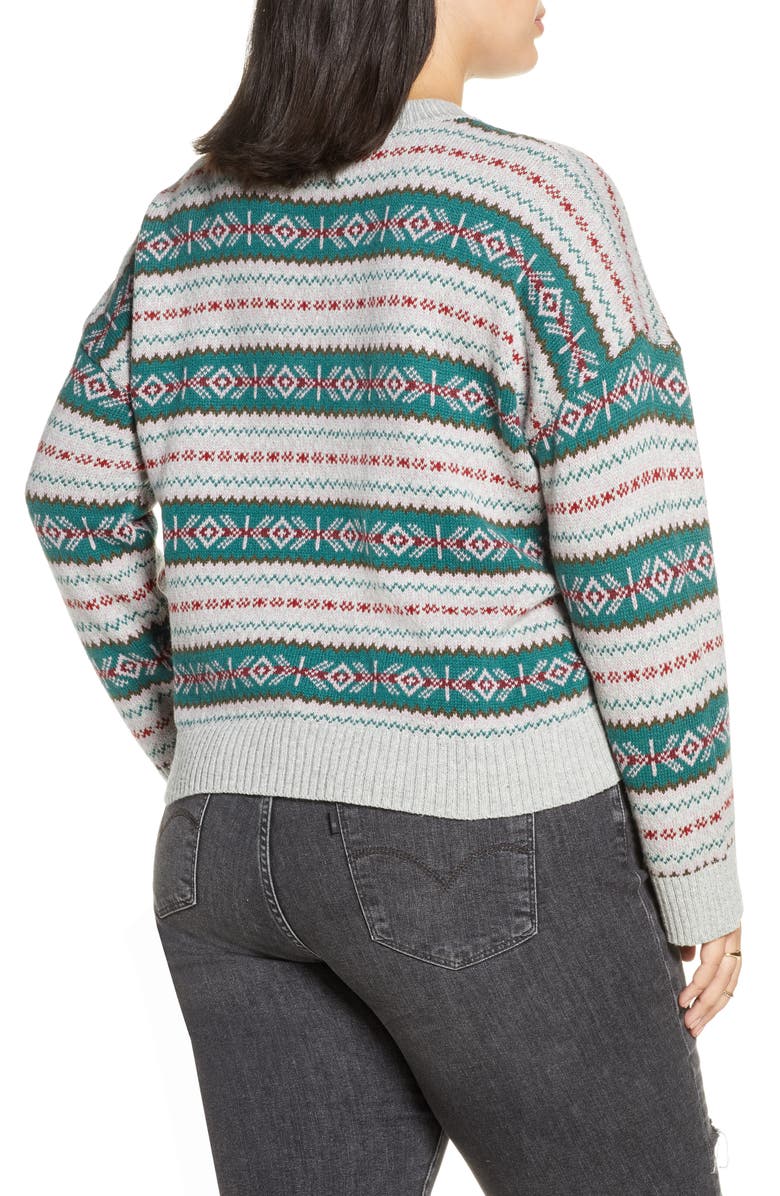 BP. Fair Isle Crewneck Sweater, Alternate, color, 