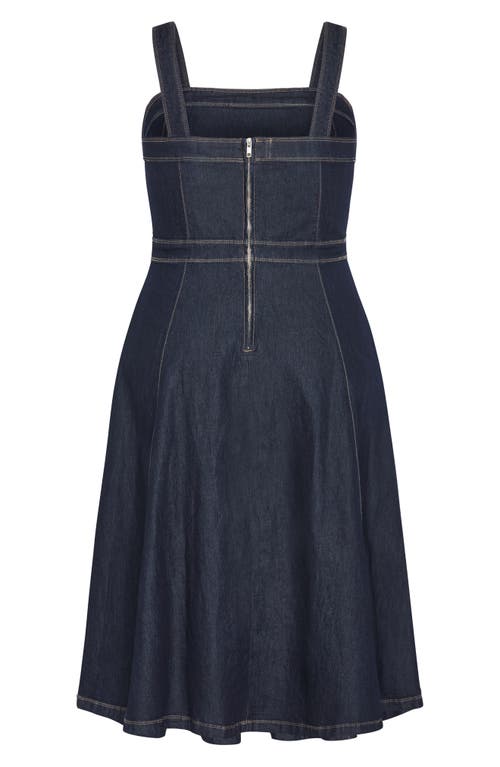 City Chic Averie Fit & Flare Midi Dress In Black
