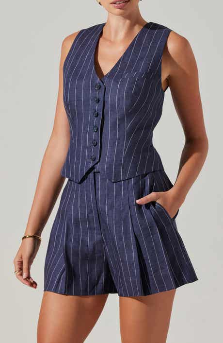 ASTR the Label Kaiko Pinstripe Linen Vest
