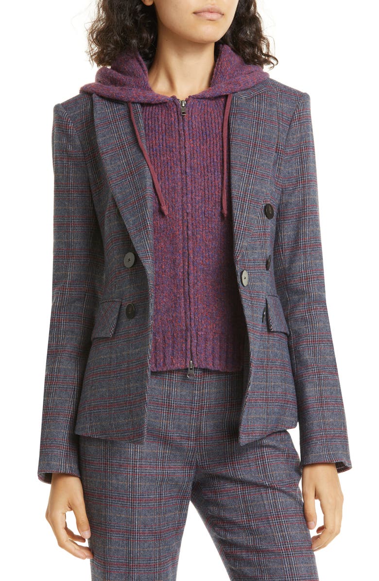 Veronica Beard Rivalia Hoodie Sweater Dickey, Alternate, color, 