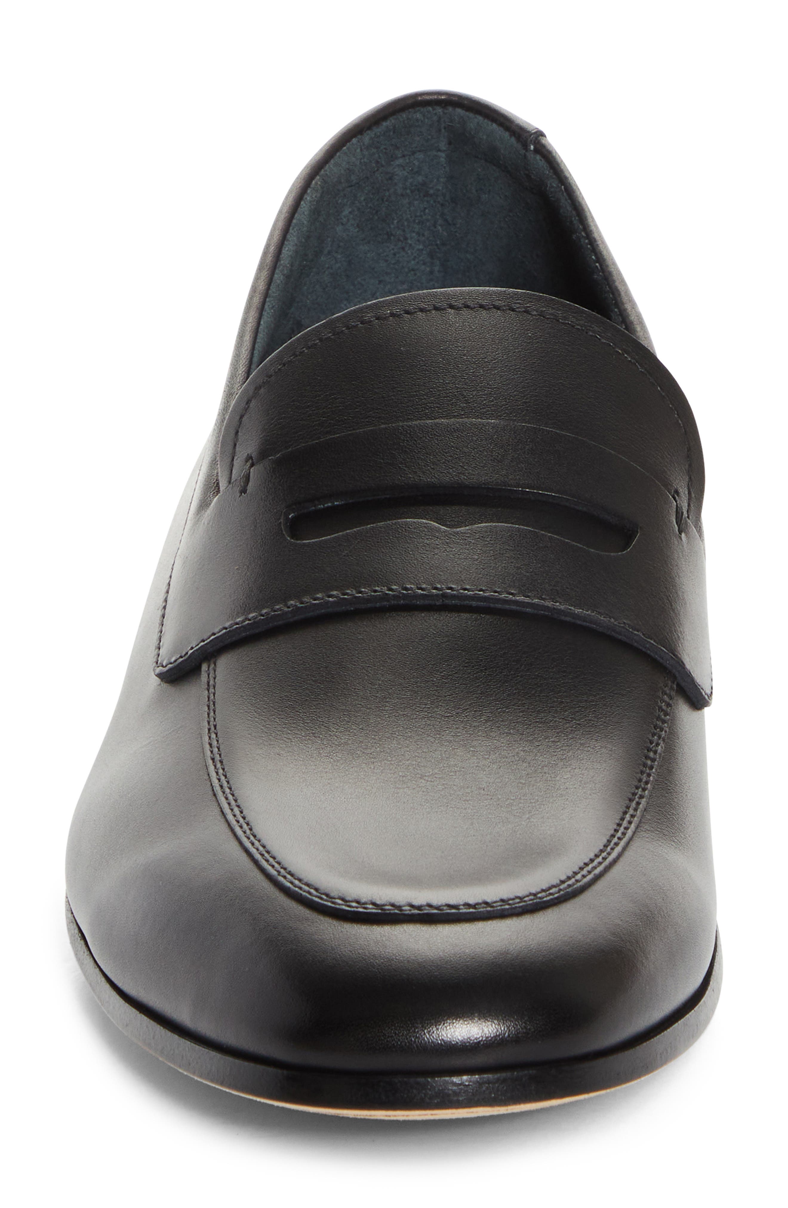 JM WESTON Woogie Apron Toe Penny Loafer, Alternate, color, Black