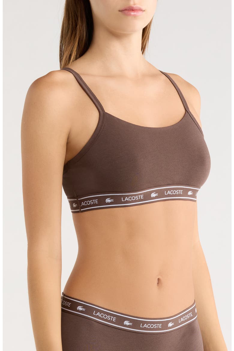 Stretch Cotton Bralette, Alternate, color, GRUME