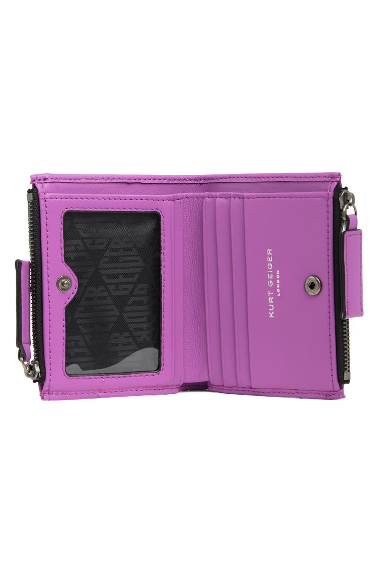 Quilted Leather Mini Wallet Purse, Alternate, color, PURPLE