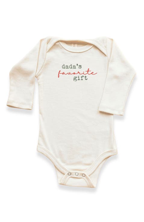 Dada's Favorite Gift Organic Bodysuit Long Sleeve