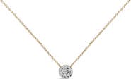 Haus of Brilliance 14K Yellow Gold Plated Sterling Silver 3/8 Cttw Diamond Cluster Pendant Necklace