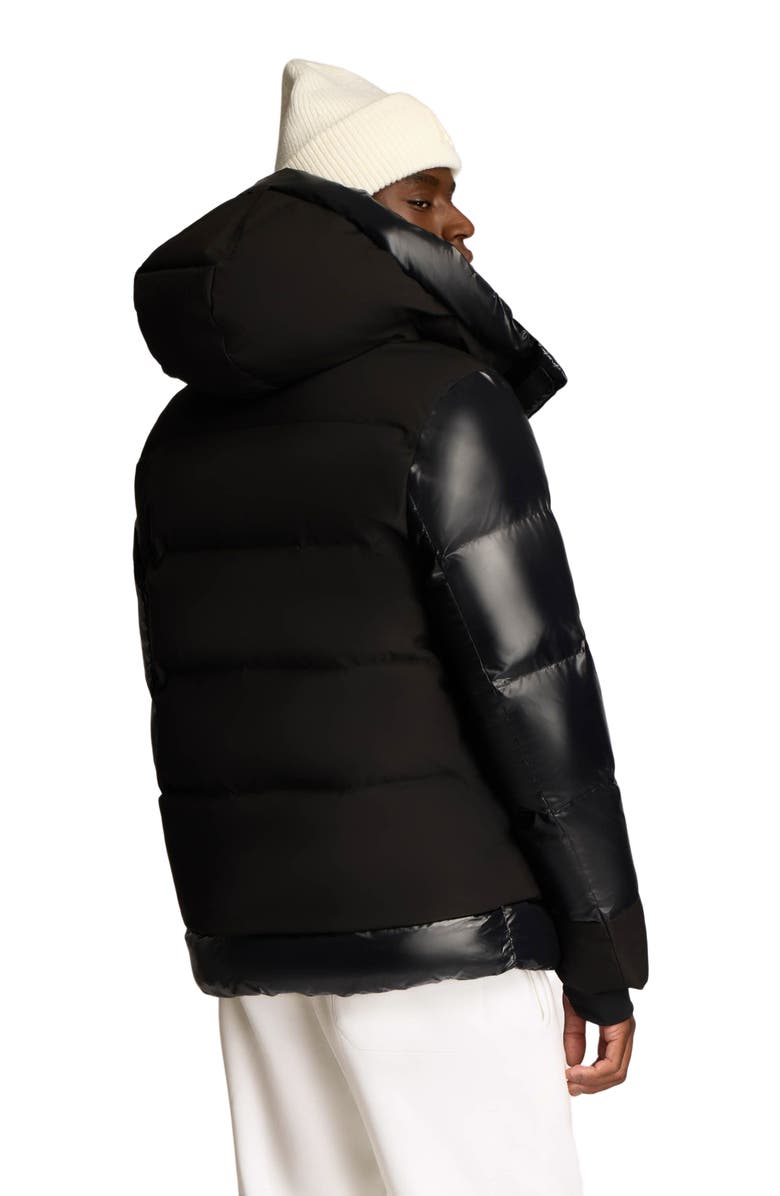 Alpenhaus Farlin Mixed Media Relaxed Fit Puffer with Removable Hood, Alternate, color, Black