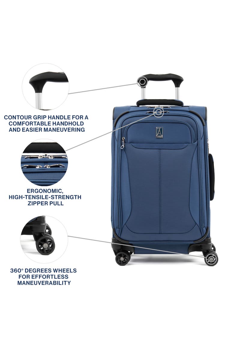 Tourlite Softside Expandable 21" Carry On Spinner Luggage, Alternate, color, Blue
