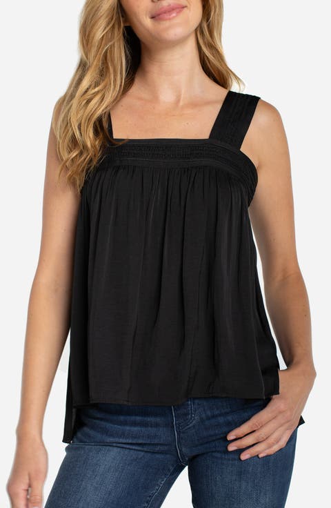 Stitch Square Neck Tank (Petite)