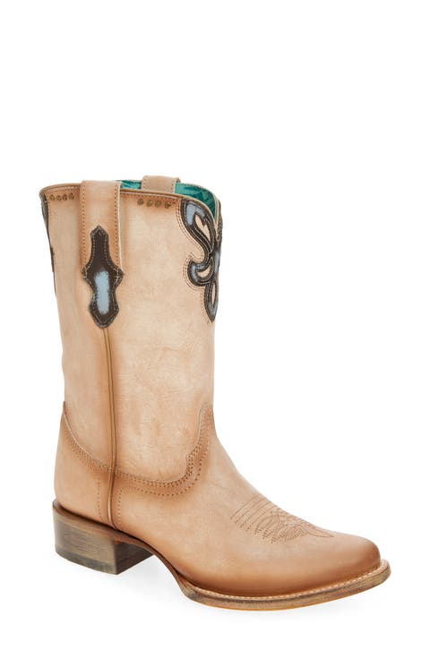 Embroidered Overlay Western Boot (Women)