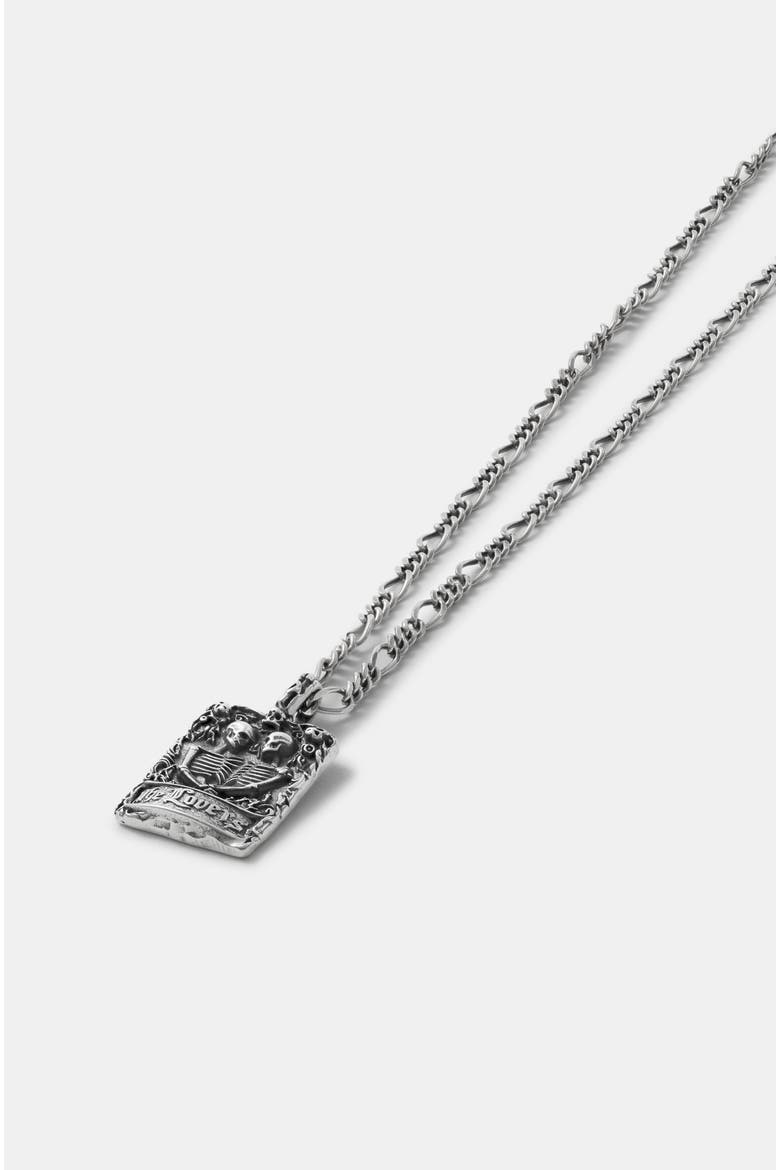 Amorata Lovers Sterling Silver Necklace, Alternate, color, Silver