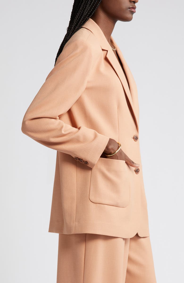 Nordstrom Textured Patch Pocket Blazer, Alternate, color, Tan Cork