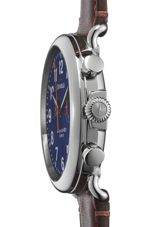Shinola The Runwell Chrono Leather Strap Watch, 47mm In Multi