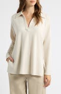 Eileen Fisher Raglan Sleeve Henley Tunic