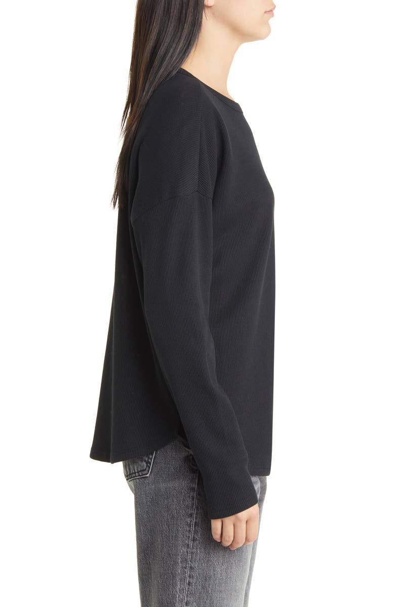 Treasure & Bond Oversize Cotton Blend Thermal Knit Top, Alternate, color, 