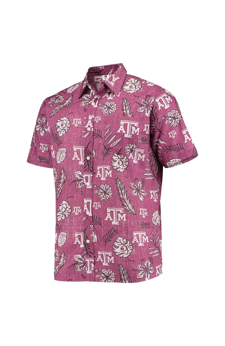 Wes & Willy Men's Wes & Willy Maroon Texas A&M Aggies Vintage Floral Button-Up Shirt, Alternate, color,