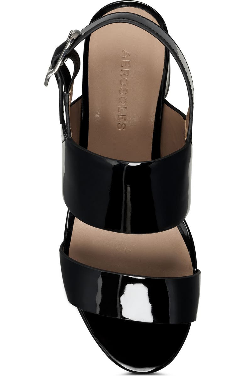 Aerosoles Camera Platform Sandal, Alternate, color, Black Patent