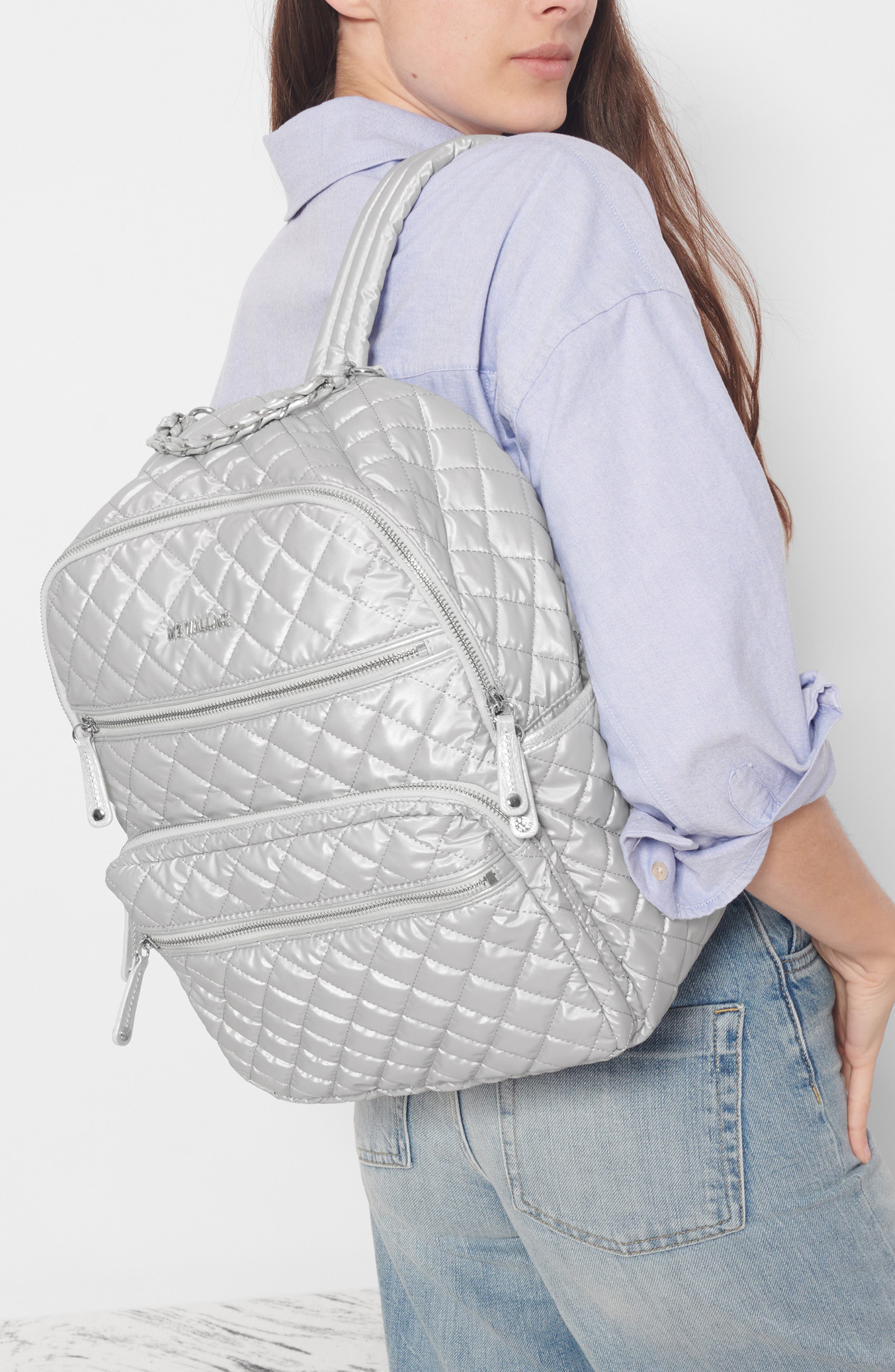MZ Wallace Crosby Quilted Backpack, Alternate, color, 