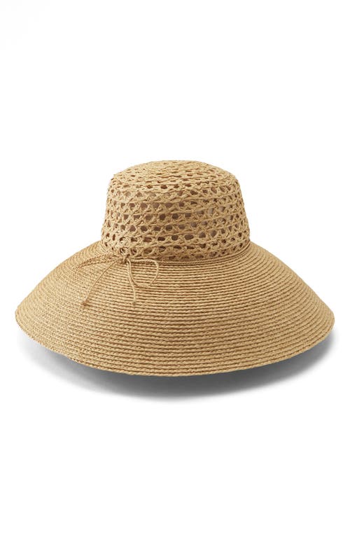 Helen Kaminski Lace Braid Raffia Structured Hat In Natural/natural