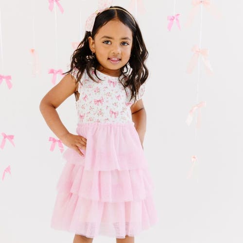 Sweet Wink Ditsy Floral Tulle Bow Headband In Multicolor