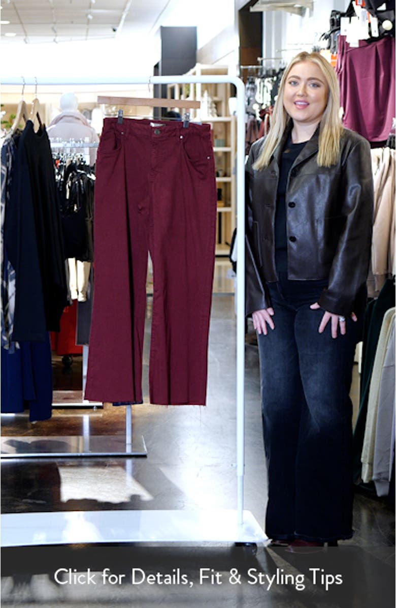 Meg Fab Ab Raw Hem High Waist Ankle Wide Leg Jeans, sales video thumbnail