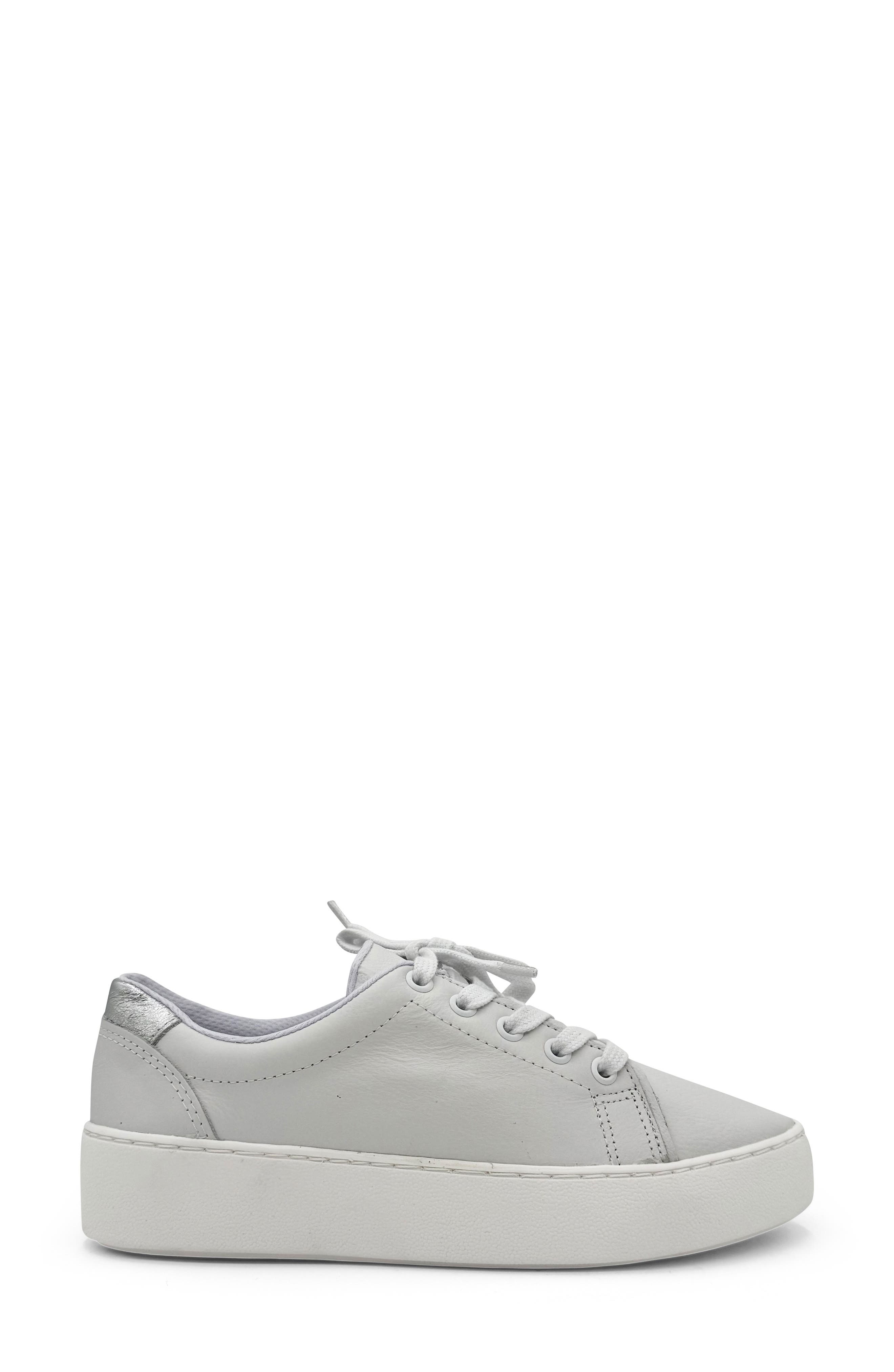 CHELSEA CREW Uganda Sneaker, Alternate, color, White/ Silver Leather