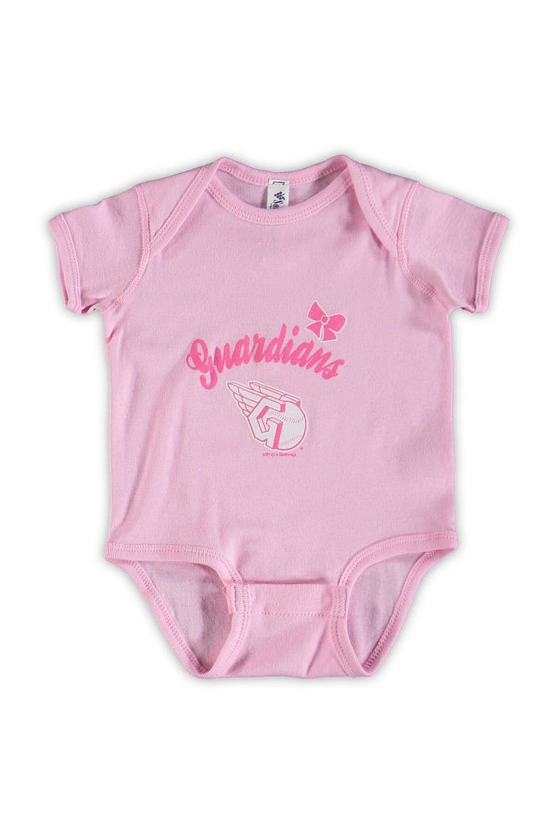 Infant Soft as a Grape Pink/Purple Cleveland Guardians 3-Pack Rookie Bodysuit Set, Alternate, color, Pink