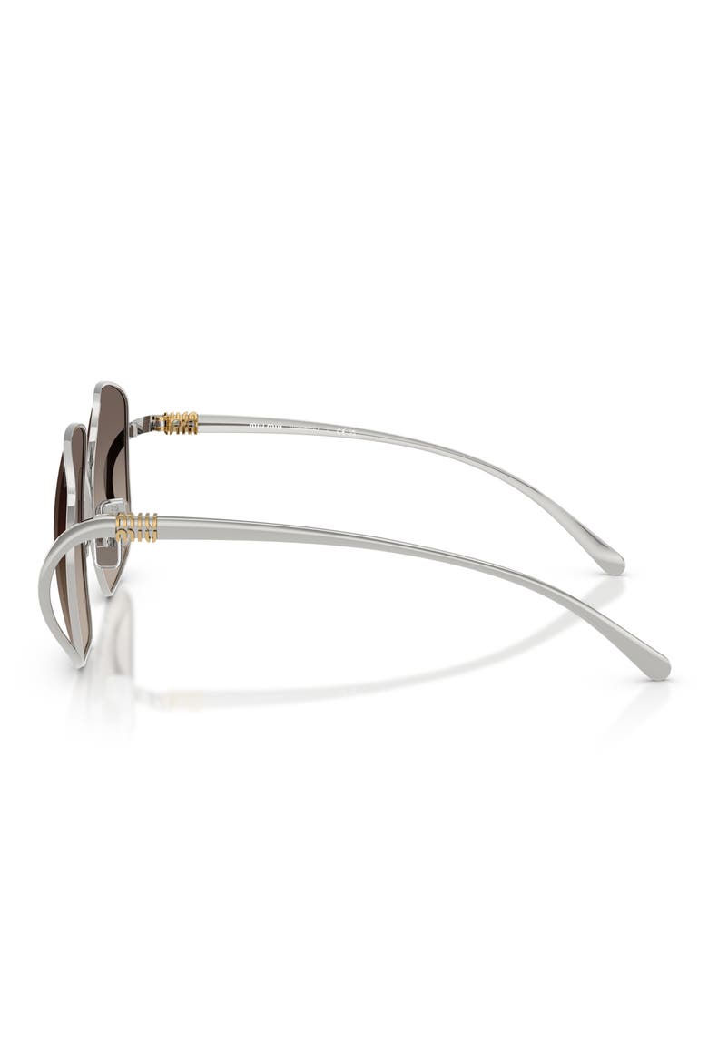 MU A57S 57mm Gradient Square Sunglasses, Alternate, color, SILVER/ GREY GRADIENT