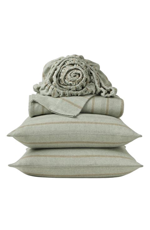Cloud Brushed Organic Cotton Flannel Sheet Set