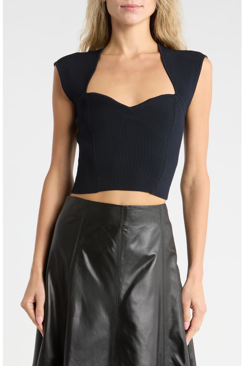 Abia Ribbed Crop Top, Main, color, MIDNIGHT