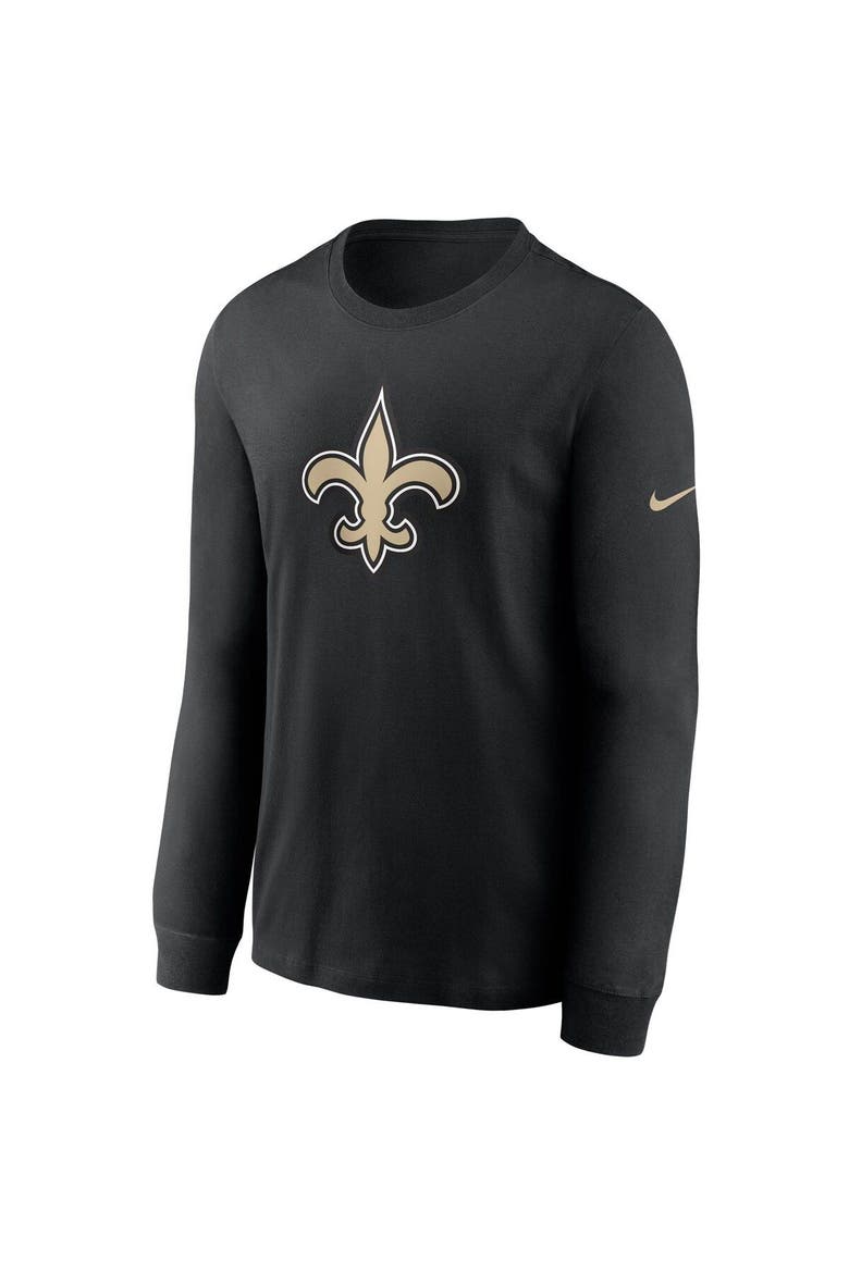 Men's Nike Black New Orleans Saints Primary Logo Long Sleeve T-Shirt, Alternate, color, Black