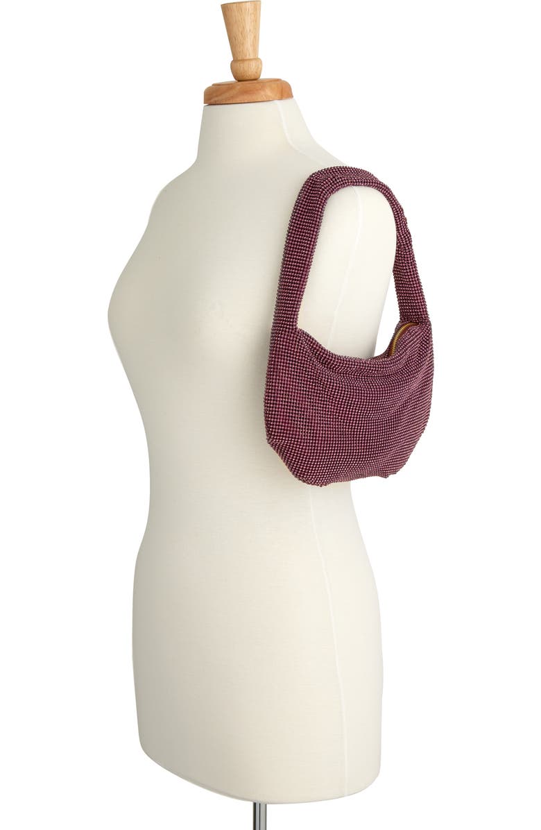 Whiting & Davis Farrah Crystal Hobo, Alternate, color, Wine