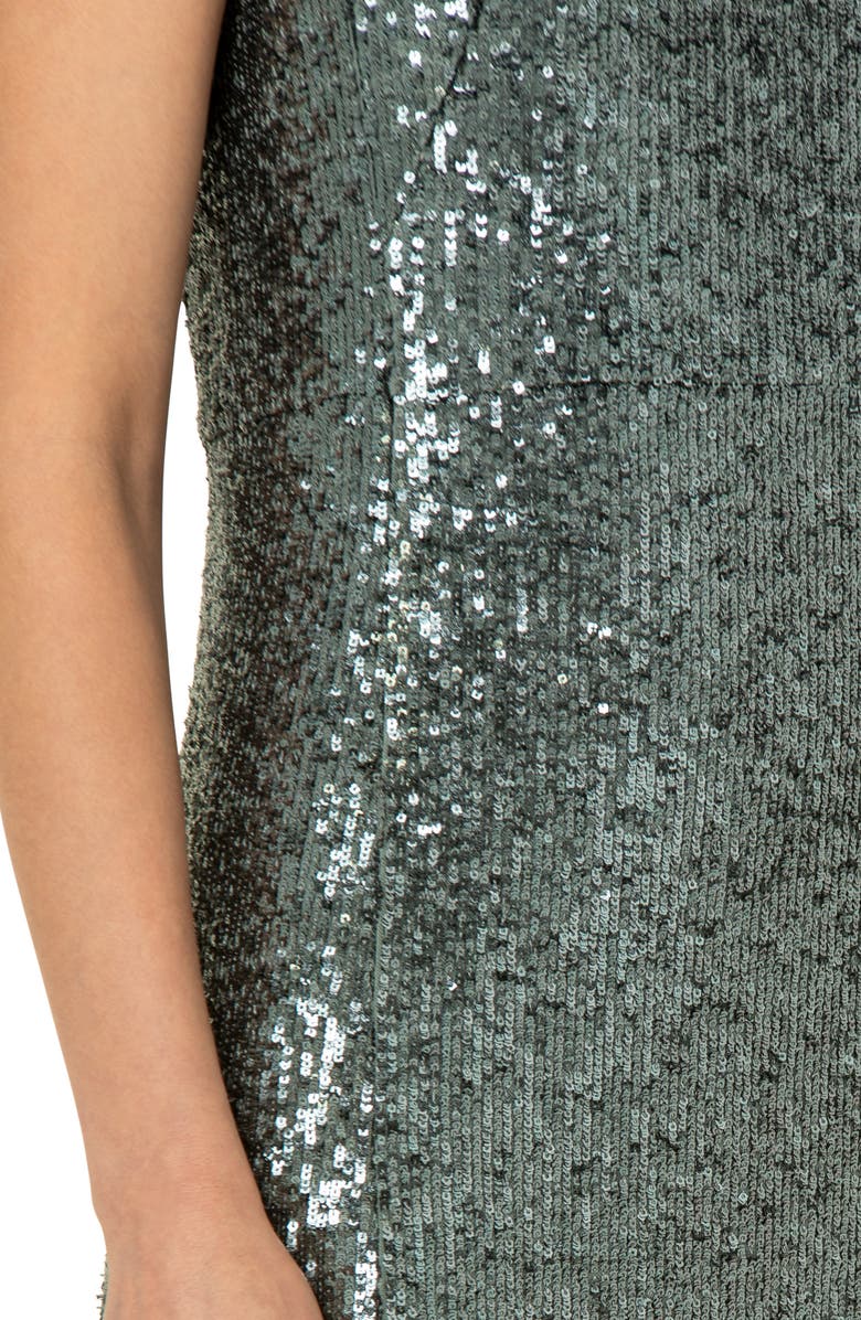 Akris Mock Neck Sequin Jersey Gown, Alternate, color, 