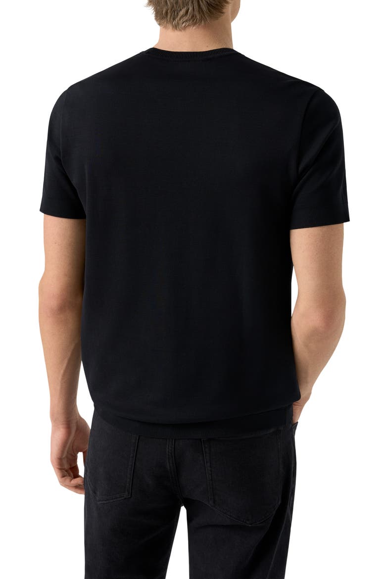 Texture Cotton T-Shirt, Alternate, color, BLACK