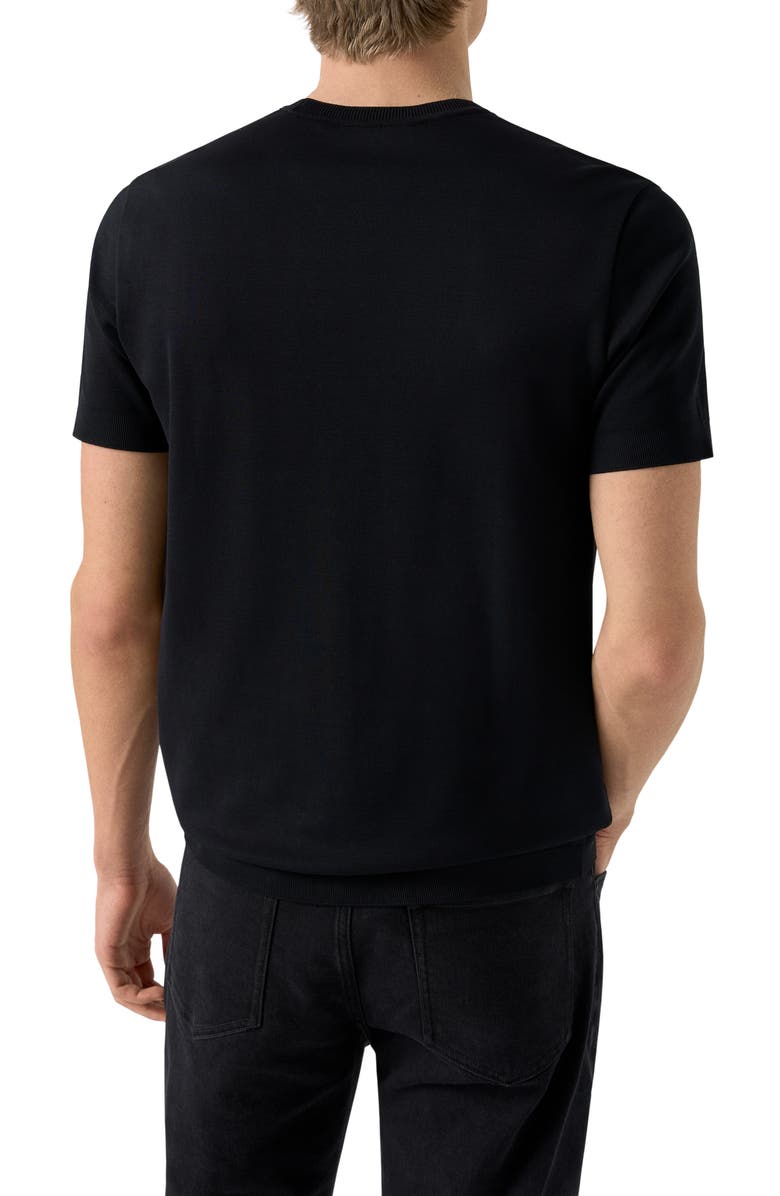 Eton Texture Cotton T-Shirt, Alternate, color, Black