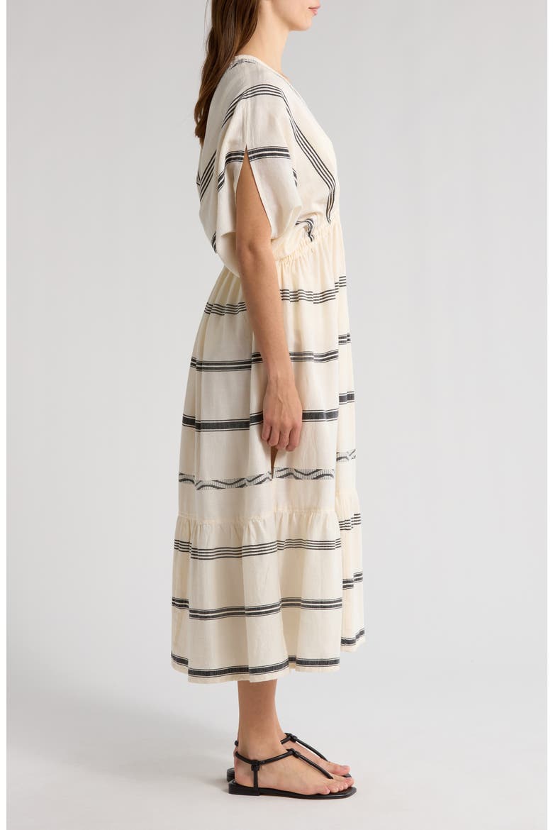 Leila Plunge Cover-Up Dress, Alternate, color, BESELA VANILLA